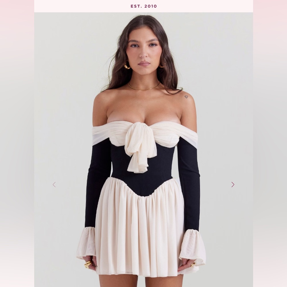 House of CB “Alana” Off Shoulder Corset Mini Dress